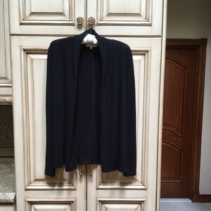 Michael Stars Black Open Front Lightweight Cardigan